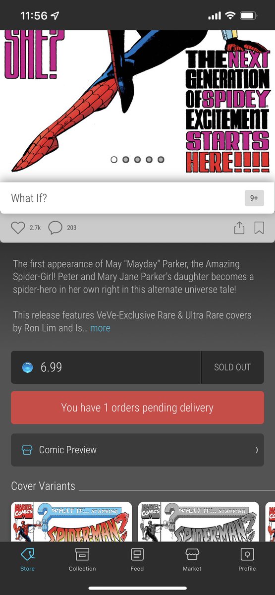 Chad69460158's tweet photo. @veve_official @Marvel I have one reserved and still has not been delivered? What’s going on? https://t.co/lKefGA4vN9