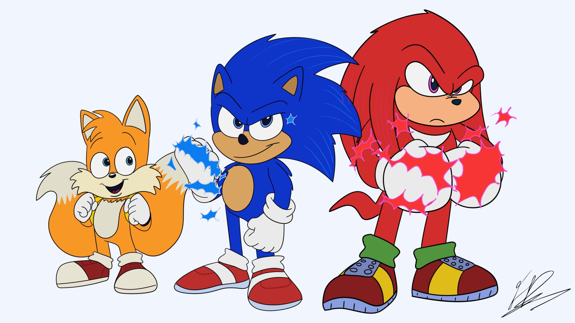 Quem é mais forte team sonic (sonic ,tails e knuckles) ou shadow