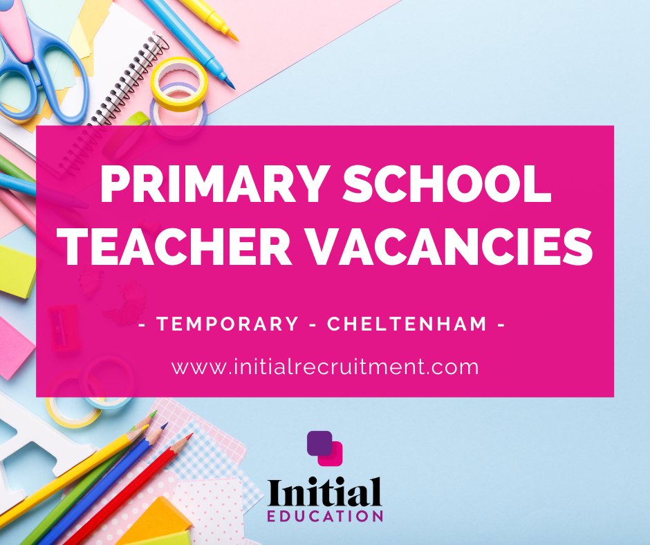 Primary School Supply Teacher opportunities in Cheltenham - 
initialrecruitment.com/job/primary-sc…

#primaryschoolteaching #supplyteacher #cheltenham