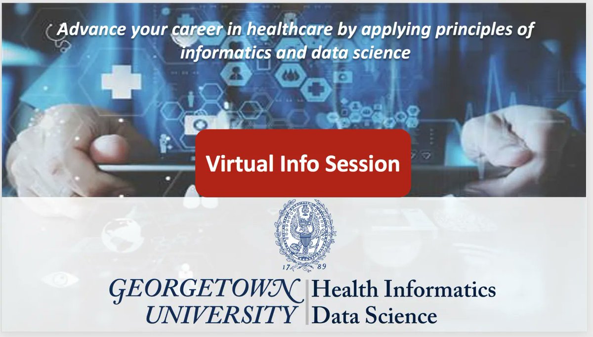 Georgetown Health Informatics & Data Science (@georgetown_hids) on Twitter photo Congratulations to <a href="/Georgetown_HIDS/">Georgetown Health Informatics & Data Science</a> #HealthInformatics and #DataScience alumni Ahson Saiyed who celebrated his work anniversary as #DataScientist at Open Health Network. We are accepting applications for our one-year Fall 2022. Make your career move now! buff.ly/3rVoaQB Congratulations to <a href="/Georgetown_HIDS/">Georgetown Health Informatics & Data Science</a> #HealthInformatics and #DataScience alumni Ahson Saiyed who celebrated his work anniversary as #DataScientist at Open Health Network. We are accepting applications for our one-year Fall 2022. Make your career move now! buff.ly/3rVoaQB