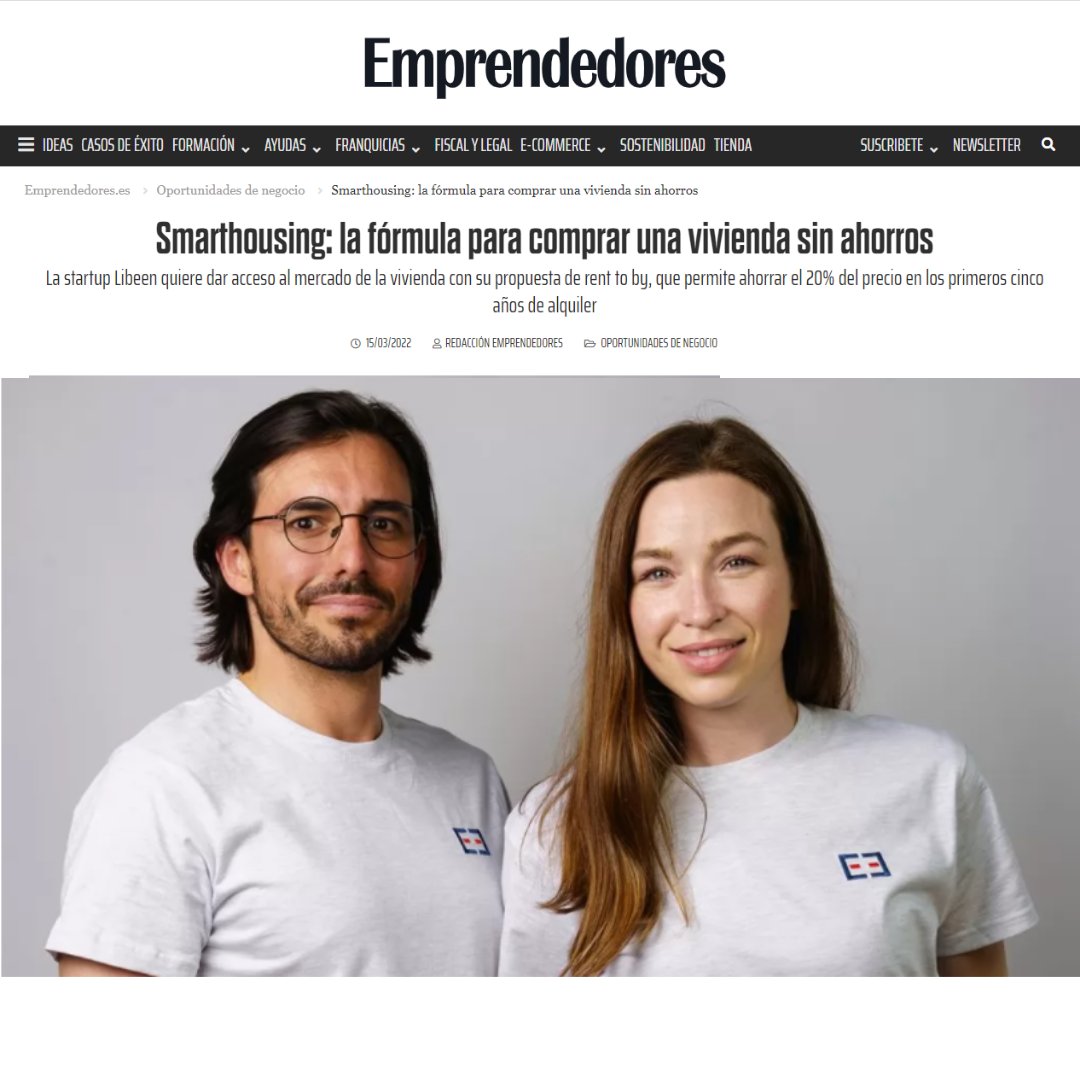 Socialniuscom's tweet photo. "#Libeen es una plataforma digital y un marketplace que da acceso a la vivienda a los millennials de una forma fácil, flexible y smart (smarthousing)"
Interesante análisis sobre @LibeenSmart en @Emprendedores, ¡gran trabajo de @JMCARTES e @IturbeSof!: https://t.co/GAwX9KY5Q2 https://t.co/5Nh1T4igp7