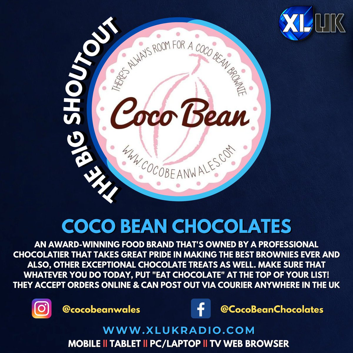 THE BIG SHOUTOUT, the feature that promotes local &amp; independent businesses as well as other important entities with giving positive exposure on them, especially the hardworking owners that make them a success. This week's spotlight is on <a href="/CocoBeanWales/">Ruth Campion-Clement</a> 💯

xlukradio.com