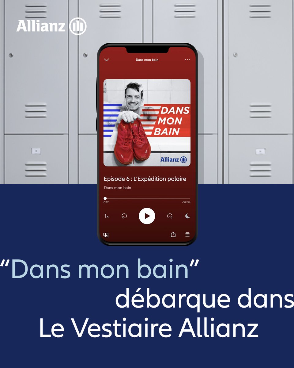Le Vestiaire Allianz 🏆 (@levestiaireaz) on Twitter photo Un ultra-traileur qui raconte toutes les étapes pour atteindre son rêve : remporter un jour l'<a href="/UTMBMontBlanc/">HOKA UTMB® Mont-Blanc</a> ! Et tout ça, de sa baignoire...🛀
C'est le concept de @MathieuKohLanta et de son podcast "Dans Mon Bain" imaginé avec <a href="/allianzfrance/">Allianz France</a> !
🎧: smarturl.it/dansmonbain Un ultra-traileur qui raconte toutes les étapes pour atteindre son rêve : remporter un jour l'<a href="/UTMBMontBlanc/">HOKA UTMB® Mont-Blanc</a> ! Et tout ça, de sa baignoire...🛀
C'est le concept de @MathieuKohLanta et de son podcast "Dans Mon Bain" imaginé avec <a href="/allianzfrance/">Allianz France</a> !
🎧: smarturl.it/dansmonbain