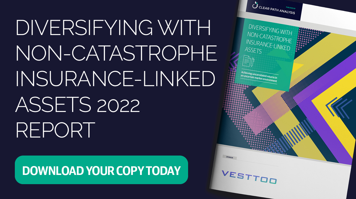 ClearPathAnalys's tweet photo. The Diversifying with Non-Catastrophe Insurance-Linked Assets 2022 report is now available to download for free: https://t.co/XSZcVyIvmH
Proudly sponsored by @vesttoo https://t.co/AxpeFd6rS7