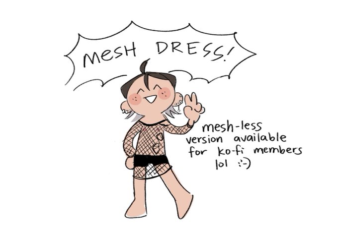mesh-less version available on ko-fi too! which kind of defeats the original purpose of the dress prompt but let's ignore that :) tartan set inspired by the work of designer Call Me Sophia~~ 