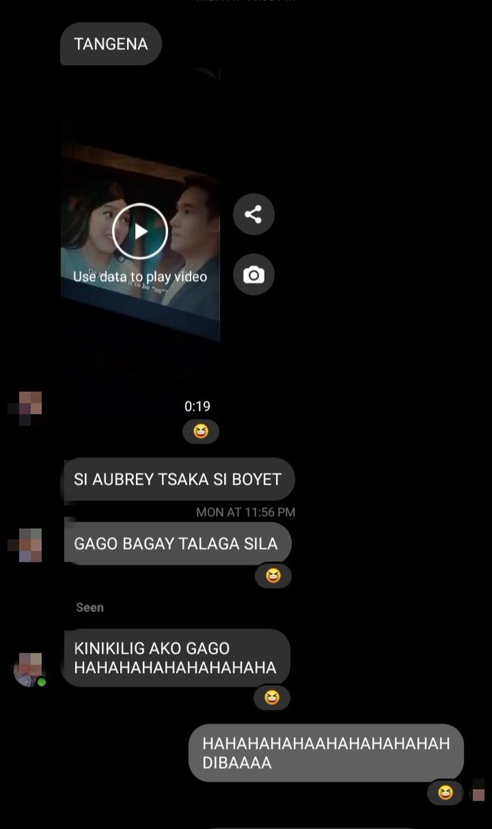 amzngkimdami's tweet photo. I asked my friend na panoorin ung HUSTA ng ritken. And this was his reaction: 

Fyi lalaki po sya pero tinamaan din ng tandem nung dalawa HAHAHAHAHAAHAHA 
#RitaDaniela #KenChan #HUSTA Luis x Luisa https://t.co/VQW9Dv4wgT