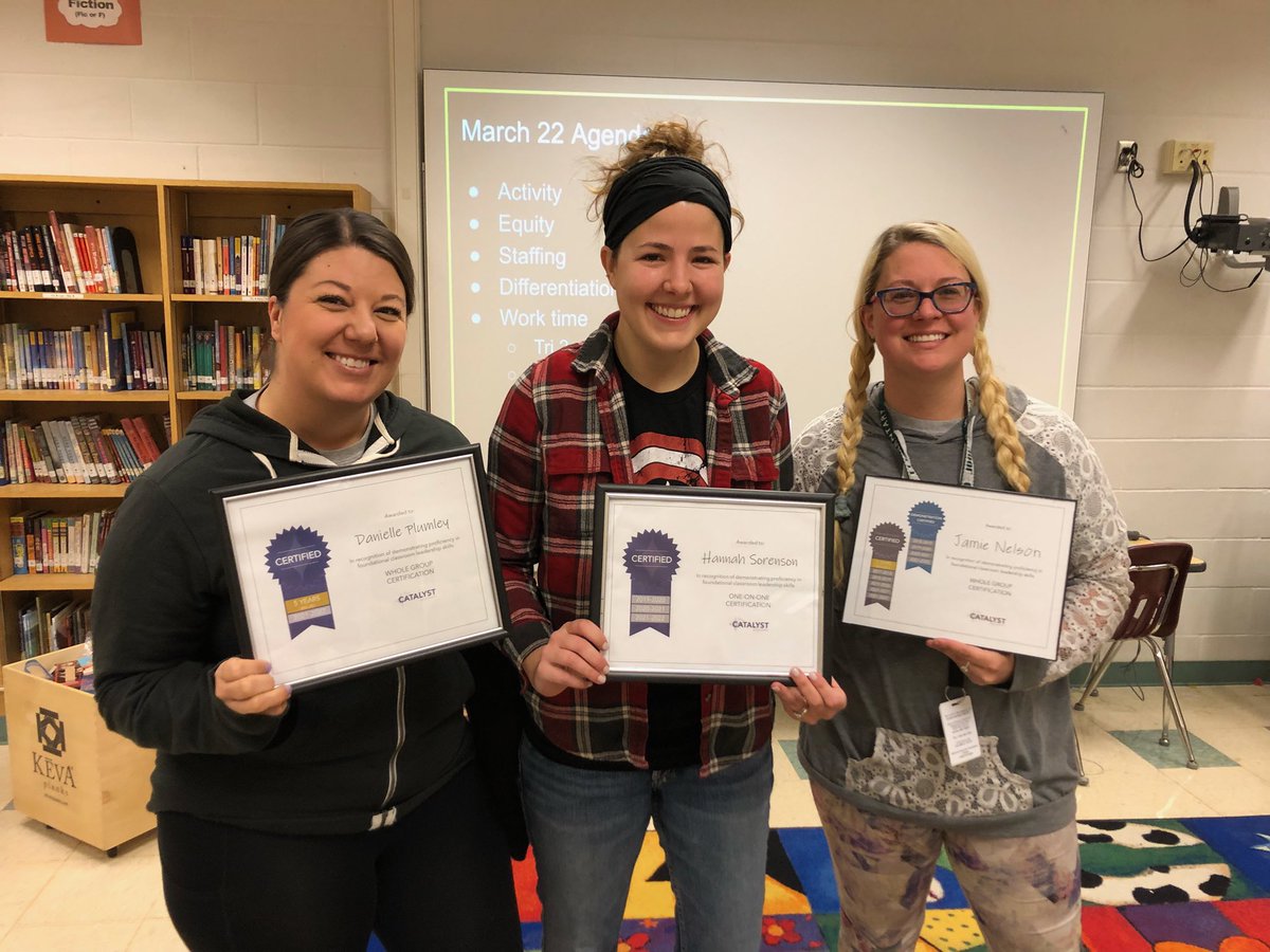 Three more Catalyst Certifications. This staff is always focused and dedicated on what is best for our kids. Way to go! #WeAreEvergreen #Catalyst