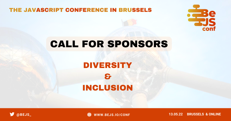 BeJS_'s tweet photo. Let's give the opportunity to Tech underrepresented groups to be part of #BeJSconf: Be the D&amp;I sponsor and get tickets to our scholarship applicants  #javascript #Scholarship #DiversityAndInclusion