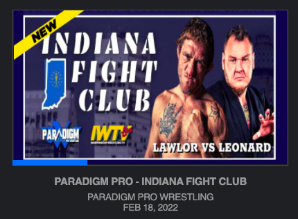 ParadigmProWres's tweet photo. We've got FOUR great new shows available to watch now on @indiewrestling:
#PPWStriving - @SugarDunkerton v @JonDavis817
#PPWIndiana - @FilthyTomLawlor v @DustintapsUout
#PPW237 - @RonMathis13 v @BobbyBeverly
#PPWStrokes - @mwterritory Benefit Show
Stream them now! https://t.co/JGzh8NtEc4