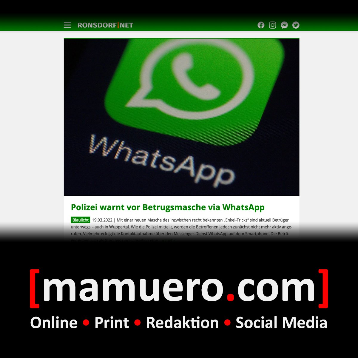 Aktuelle #Nachrichten aus #Wuppertal-#Ronsdorf gibt es ab sofort wieder bei <a href="/ronsdorf/">RONSDORF.NET</a>! Nach längerer Zeit der Pause haben wir die Seite wieder reaktiviert. Wer mal reinschauen möchte, sollte hier entlang: ronsdorf.net 

#Online #Print #Redaktion #SocialMedia #Relaunch