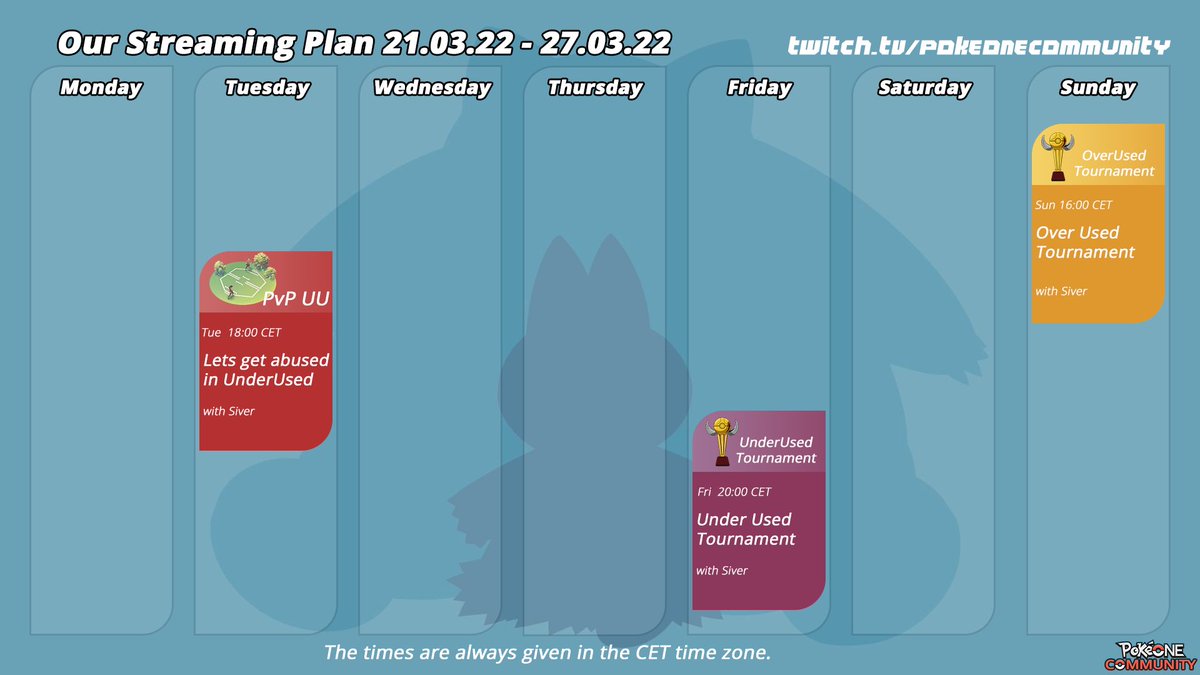 Streaming plan of the calendar week 12 (07.03 - 13.03)