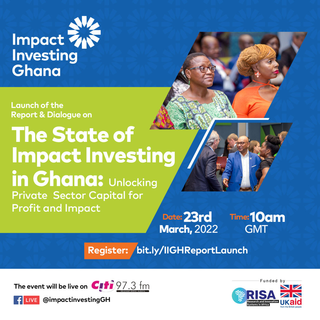 Citi973's tweet photo. Impact Investing is a significant source of funds for SMEs. But what does impact investing look like in Ghana?
Join us on 23rd March at
10am GMT https://t.co/CYN2jn2KHn as we launch the #Ghana
Impact Investing #EcosystemMap ‘22.
#impactinvesting @GSGimpinv https://t.co/SHib4xvz8r