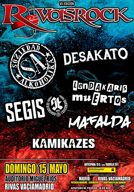 Después de dos años de ausencia, vuelve el festival de punk rock por antonomasia en la Comunidad de Madrid. Rivas Rock se celebrará el 𝐝𝐨𝐦𝐢𝐧𝐠𝐨 𝟏𝟓 𝐝𝐞 𝐦𝐚𝐲𝐨 𝐝𝐞 𝟐𝟎𝟐𝟐, en el tradicional y espectacular 𝑨𝒖𝒅𝒊𝒕𝒐𝒓𝒊𝒐 𝑴𝒊𝒈𝒖𝒆𝒍 𝑹𝒊́𝒐𝒔, 𝒅𝒆 𝑹𝒊𝒗𝒂𝒔