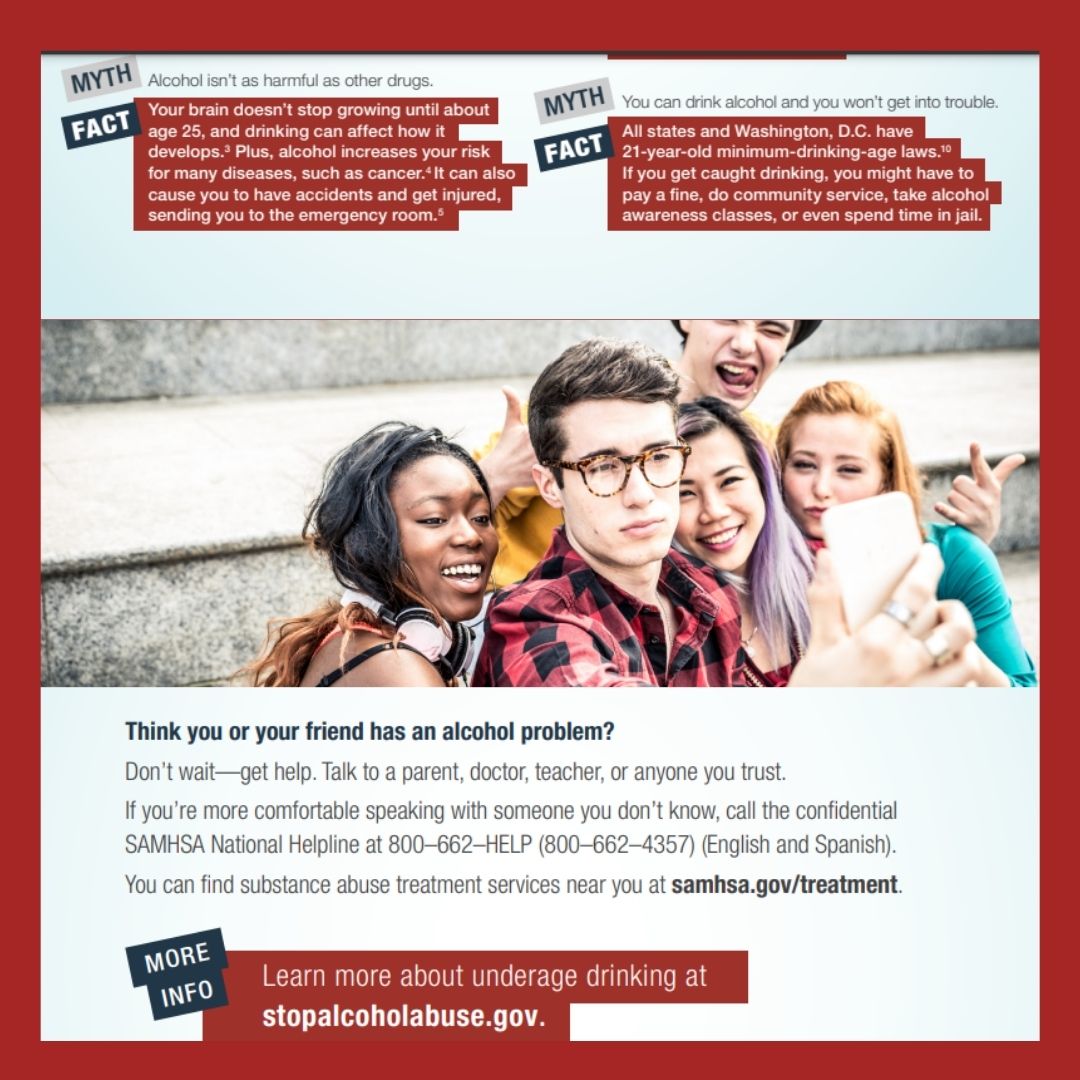 Happy National Drug and Alcohol Facts Week! PCCSU is kicking off this year's National Drug and Alcohol Facts Week with shattering common myths about underage drinking! #ShatterTheMyths