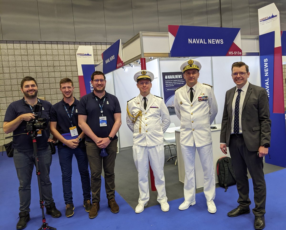 xaviervav's tweet photo. Today at #DIMDEX 2022, I had the opportunity to meet with and interview Admiral Fayard @FFEAU_ALINDIEN on the @navalnewscom stand 🇫🇷⚓
➡️ We discussed the role and assets of the @MarineNationale in the region and @EMASOH_AGENOR mission https://t.co/IcVlKTWQDO