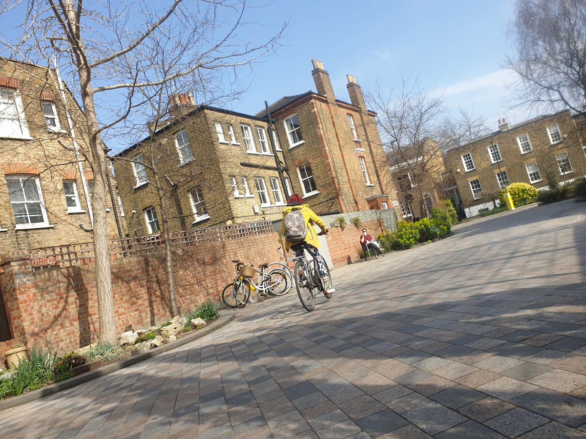elmers87's tweet photo. "A fun and flexible space" 

So nice seeing Van Gogh Walk in Lambeth with @Sustrans colleagues on our study tour of @lambeth_council #LiveableNeighbourhood!

It's a work of art...

#LiveableTowns #PeopleFriendlyPlaces #GoodNewDays https://t.co/YiFT8A20OO