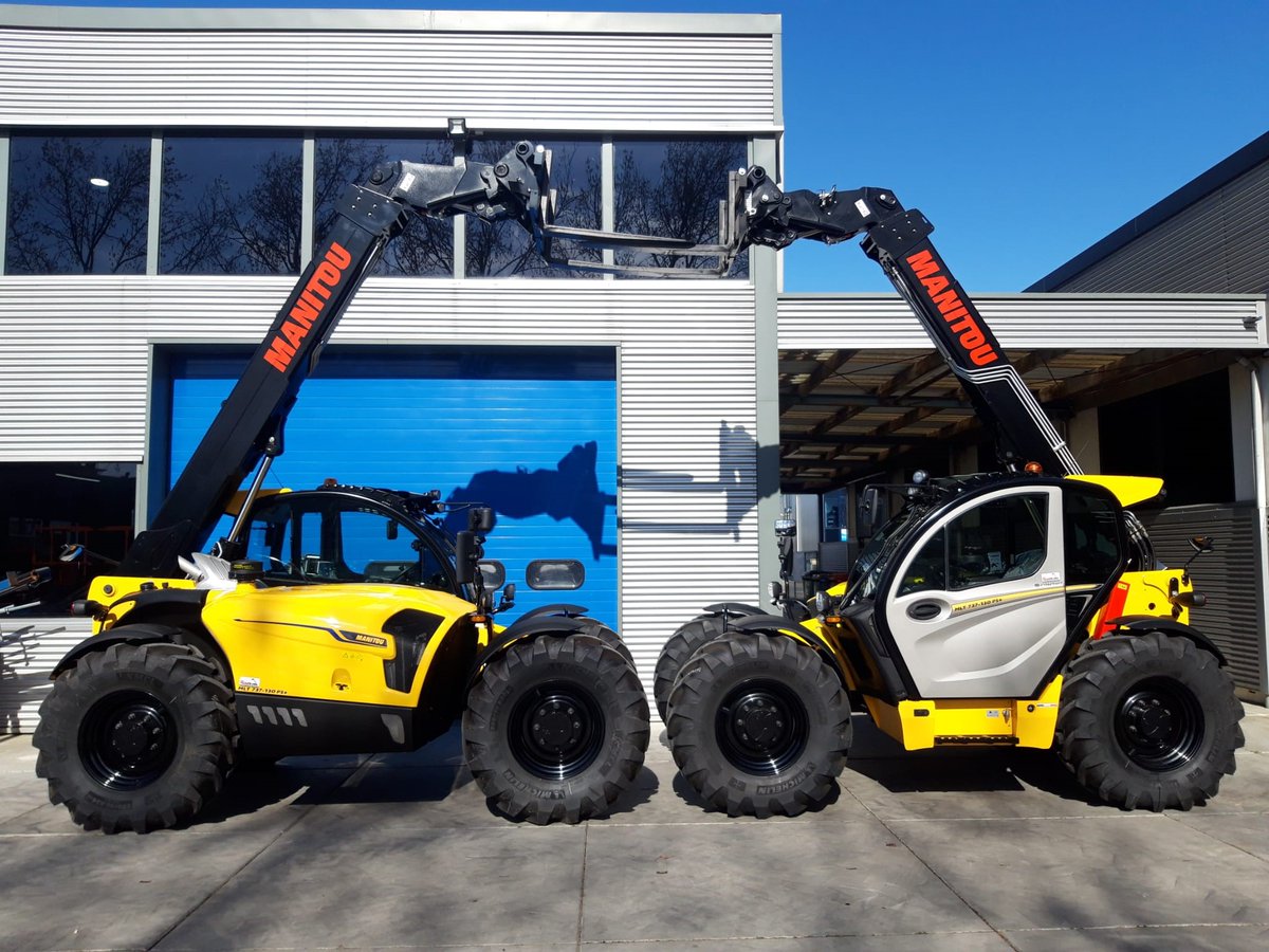 vmsverreiker's tweet photo. Deze twee @Manitou verreikers maken deel uit van een mooie order van in totaal zes stuks voor Voorwinden Kassenbouw uit #Bleiswijk. Wij willen Maik en Kris wederom bedanken voor het vertrouwen, want de teller 'geleverde Manitou verreikers' staat inmiddels op ca. 40 stuks! https://t.co/jj84nW5ZKa