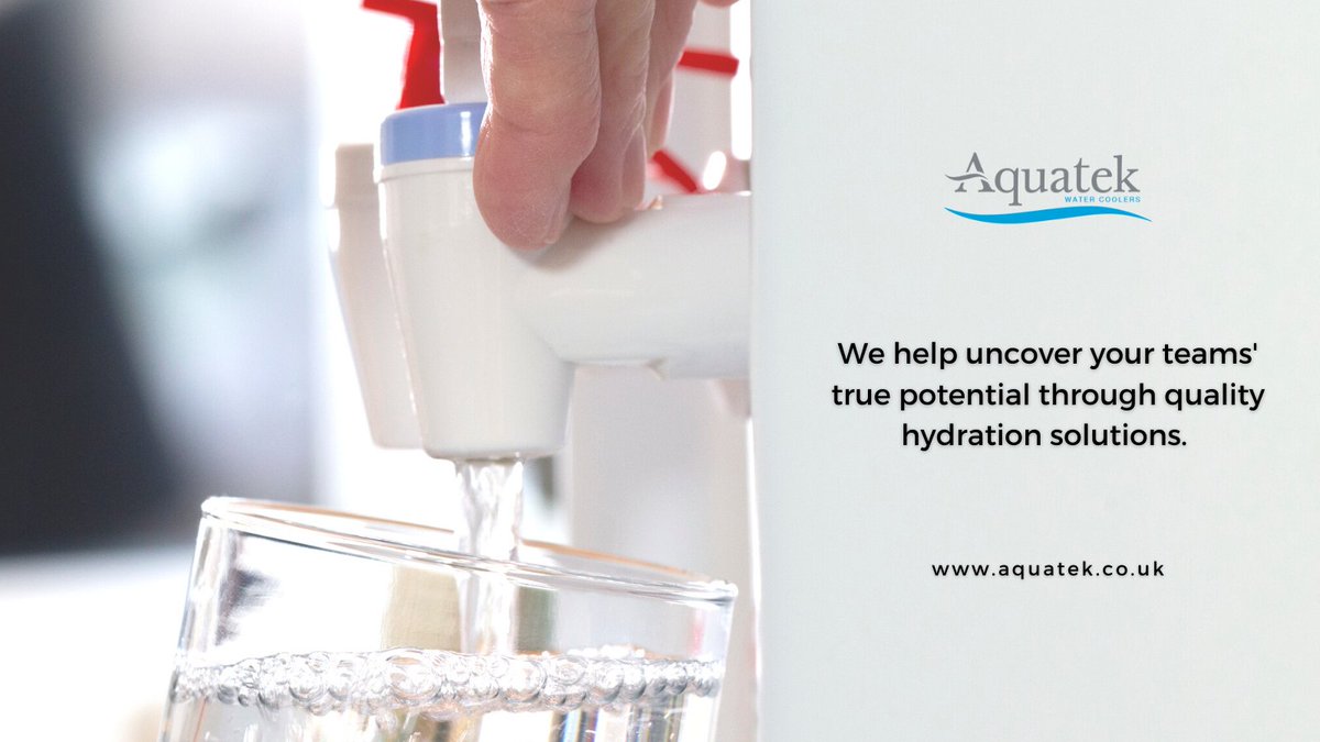 The secret wonder of staying hydrated is especially apparent in the workplace. Quality hydration solutions and service from Aquatek.

aquatek-water.co.uk

#employeeproductivity #productivityatwork #creativity