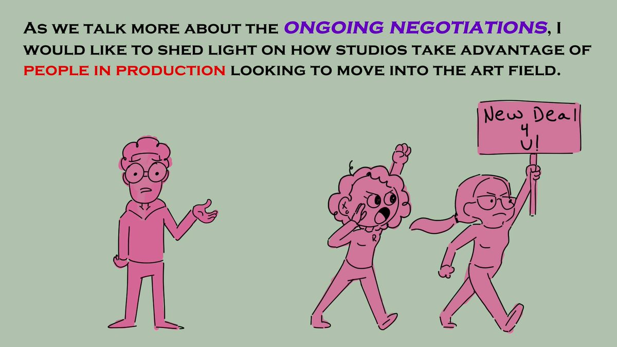 freestyles_ramo's tweet image. As part of production we face different issues. With no union to protect us, inhumane practices are allowed to happen in our industry. And sadly, most people don't know about it. But, I'm going to stand up despite my fear and shed some light on it. #NewDeal4Animation