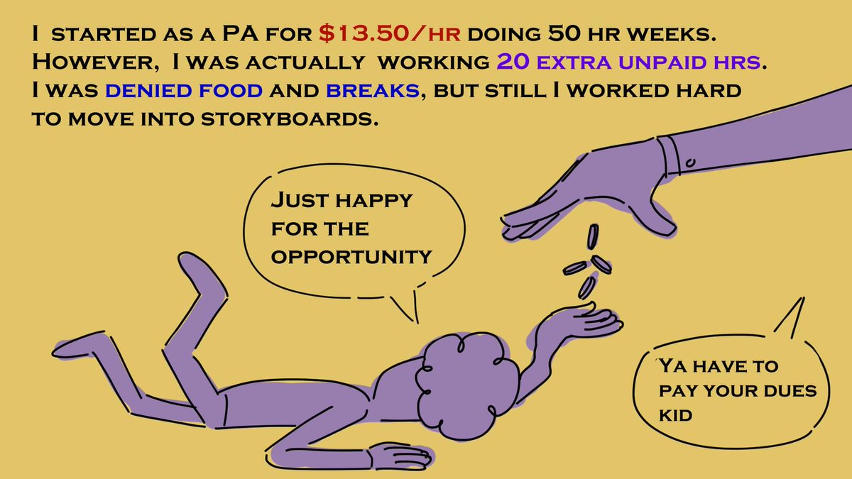 freestyles_ramo's tweet image. As part of production we face different issues. With no union to protect us, inhumane practices are allowed to happen in our industry. And sadly, most people don't know about it. But, I'm going to stand up despite my fear and shed some light on it. #NewDeal4Animation