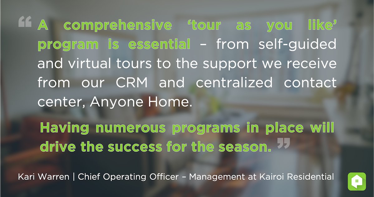 AnyoneHomeInc's tweet photo. Spring is finally here! Are you ready for the leasing season?
In a recent @MFEmagazine article, Kari Warren from @KairoiRes shares some insights into action plans for success: https://t.co/X7G6PidnsC
#multifamily #propertymanagement #spring #CRM #centralization https://t.co/uW0elIh4SR