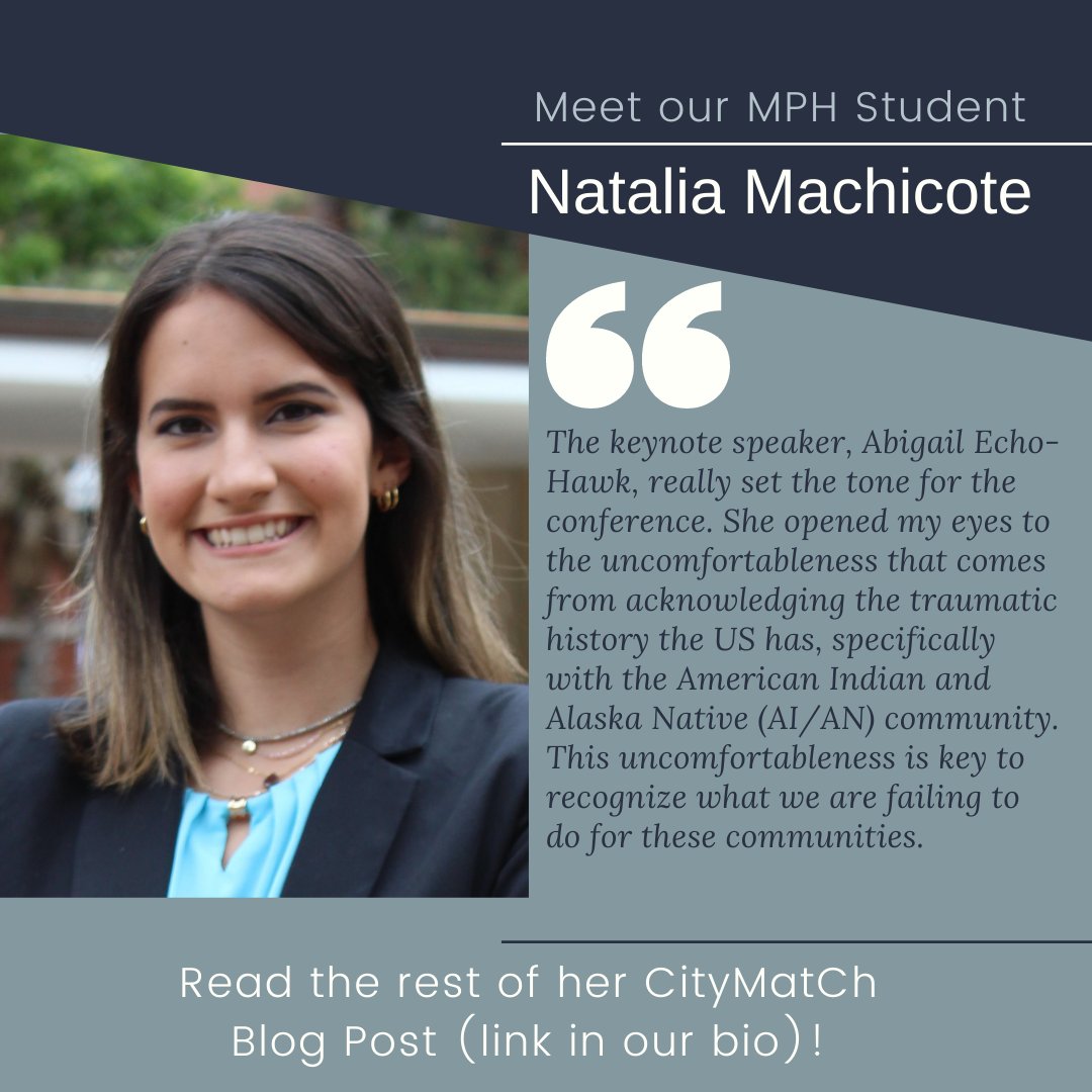 TulaneMCH's tweet photo. Our MCH students attended the 2021 #CityMatCH conference, online in December. Today's #CityMatCH blog post is from our first-year MPH student, Natalia Machicote. Check out her blog post: https://t.co/pLl2XVF3MF

#CityMatCH2021 #WeAreMCH #MCH #Publichealth https://t.co/6GsSrAfBpn
