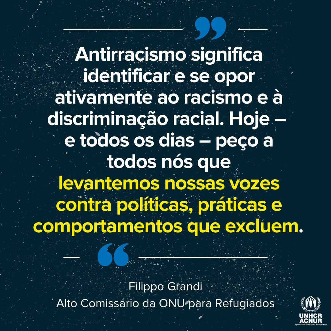 ACNURBrasil's tweet photo. "Todos nós podemos avançar em nossas jornadas individuais e coletivas em direção ao antirracismo.

Não vamos acertar todas as vezes, mas continuaremos comprometidos em melhorar, permanecermos humildes e abertos." 💪🏾

~ @filippograndi https://t.co/0oQdd5VG1w