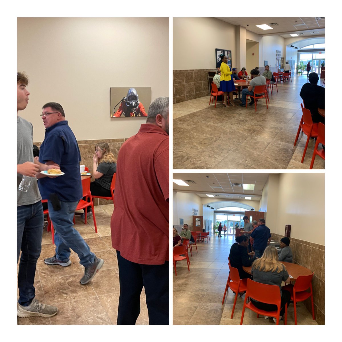 tlwmoore's tweet photo. It’s an AWESOME day for @southlacc & @golctcs Colleges‼️It’s #CommunityCollegeWeek! The first @southlacc-YM event was “Donuts with the Director”🍩! We presented 🌟“Shining Star Achievement Awards”& chatted about #TRIO & #MJFosterPromise over donuts & coffee☕️! #EverydayExcellence https://t.co/GKf1cOJIlj