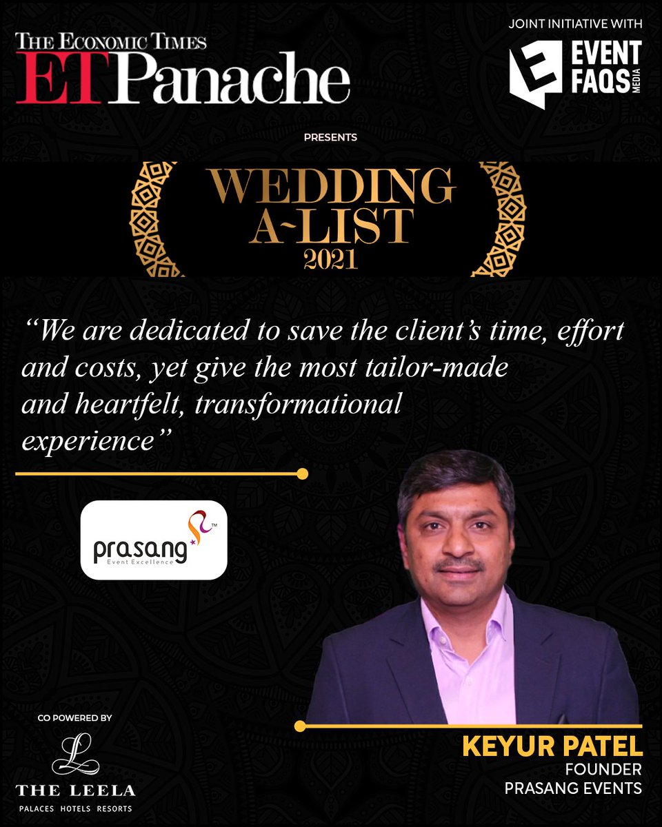 EVENTFAQS's tweet image. They are high octane individuals, delivering a lifelong memorable experience always.
.
.
#Eventfaqs #ETPanache #Leelahotels #theleeladelhi #vistara #iskra #scoopevents #modernstageservice #izhaar #talentmanagement #wethrive #nautanki #WeddingAList #WeddingPlanner #IndianWeddings
