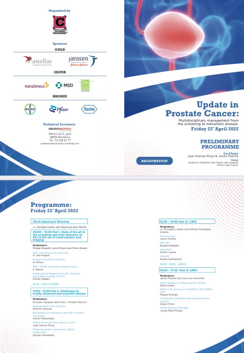 CentroGu's tweet image. Apostando siempre por el manejo multidisciplinar del cáncer de próstata. “Update in Prostate Cancer”, el 22 de abril en el Hospital Clínico San Carlos (Madrid). Más información aquí: intranet.pacifico-meetings.com/GescoWeb/?cfg=…