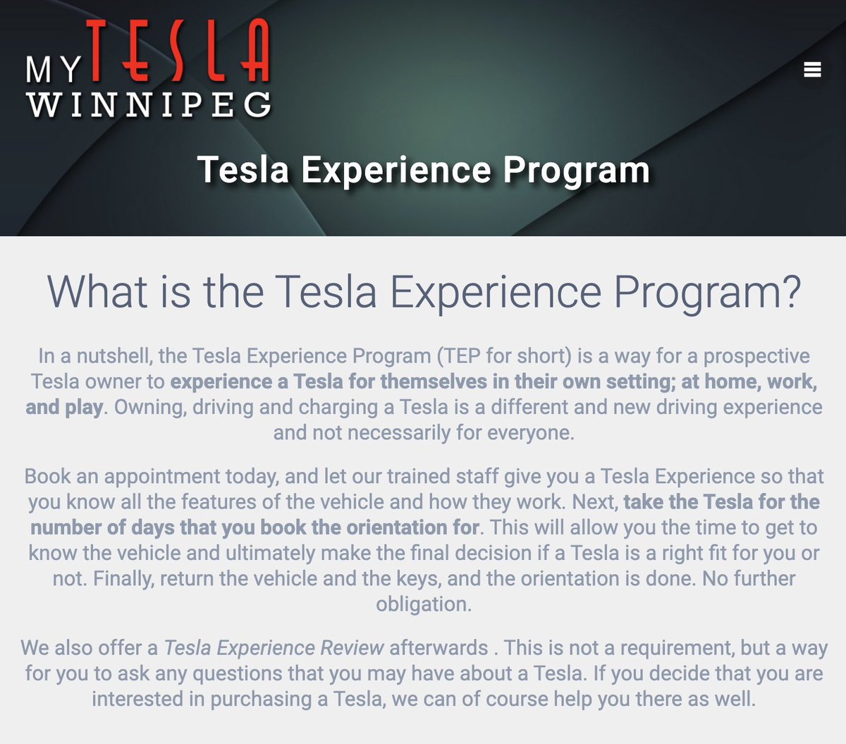 nottautocorp's tweet photo. #WhyNott Experience a Tesla for an extended period of time and receive a comprehensive orientation? Now you can! Book easily online now! The Experience is FREE if you buy the Tesla! #TeslaExperience #teslawinnipeg #TeslaTestDrive #tesla #Independent
https://t.co/N6aDgsDLtG https://t.co/DJ7osyVrpp