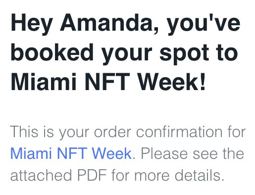 SO EXCITED!🥳 Thanks to <a href="/Gotmintnft/">Gotmint?</a> and my <a href="/fame_ladies/">Fame Lady Squad</a> friend <a href="/twitch_u_r_ken/">Right_U_R_Ken (Threads/Bsky)</a>, <a href="/zimmerallday/">ZimmerAllDay</a> and I are coming to <a href="/MiamiNFTweek/">#MiamiNFTWeek</a>!! 
I love conferences &amp; this is our first NFT conference -- super pumped for all the people we will learn from and meet!😀