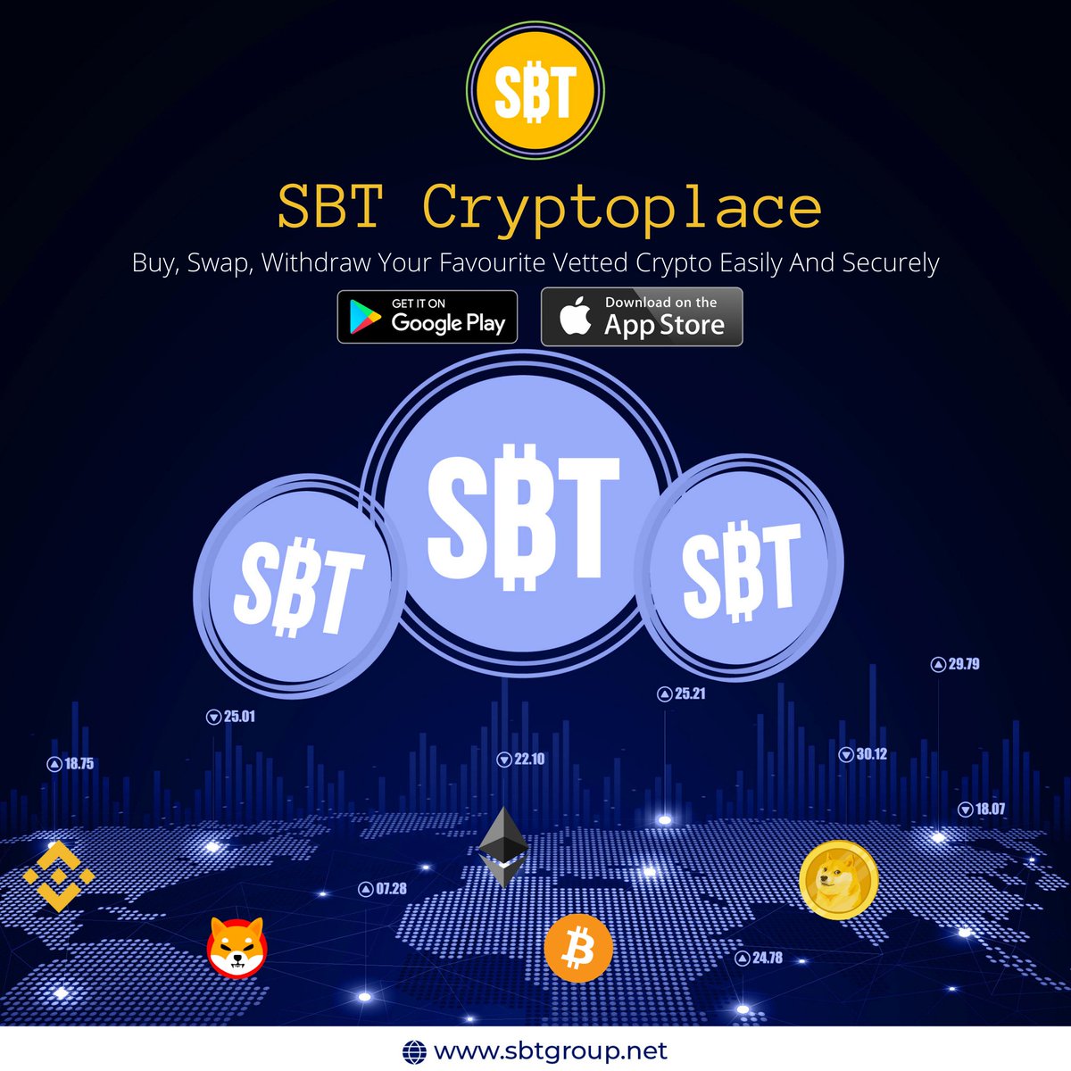 SbttApp's tweet photo. #SBTcryptoplace has more than 10,000 vetted crypto coins and tokens listed, download our app today and buy, swap, withdrew your favorite #crypto : 
AppStore:
https://t.co/WR0y4okOEZ

GOOGLE PLAY :
 https://t.co/06IDBT5aRR https://t.co/ADp0uLsE97