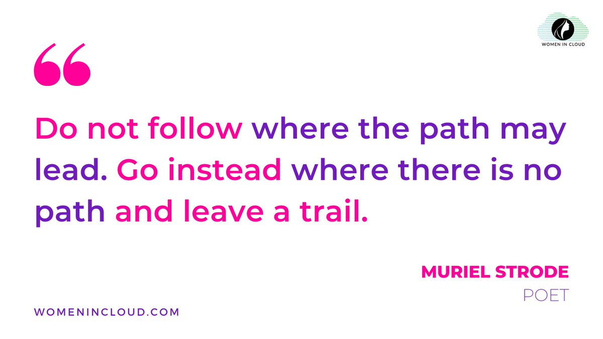 It's time for us to step up and leave marks behind us.✨

#WomenInCloud #SheSoars #Women #Mantra #Quotes #QuoteoftheDay