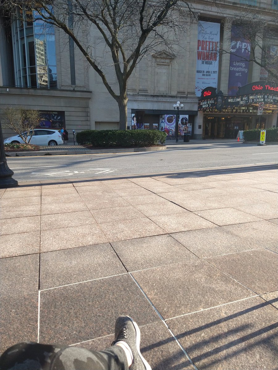 juli1102's tweet photo. Tonight's office. Thanks to Zoom and spring weather! Nothing like sitting in the sun on the statehouse steps. #hackohio https://t.co/qF1Nhzfdaz