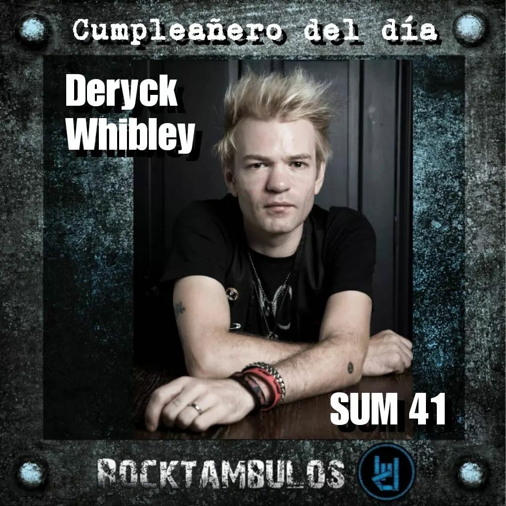 El gran Deryck Whibley, líder de Sum 41, está cumpliendo 42 años Happy birthday Deryck! 