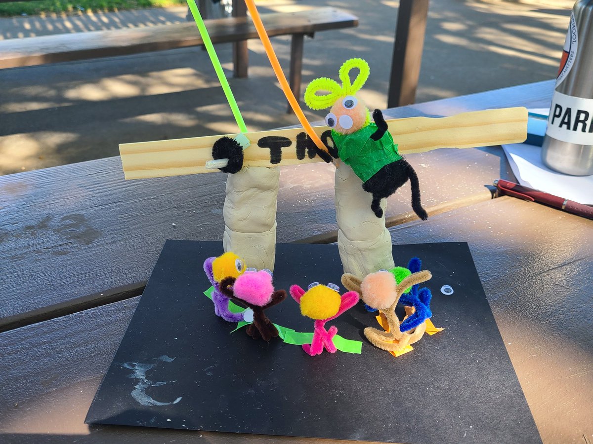 10 clues, 2 miles of walking, lots of smiles and laughter... #leavingtolearn success! Groups created artifacts to represent their journey at the end of the event. It felt great to connect, build something together, face some challenges, and PLAY! #weareccds #grateful