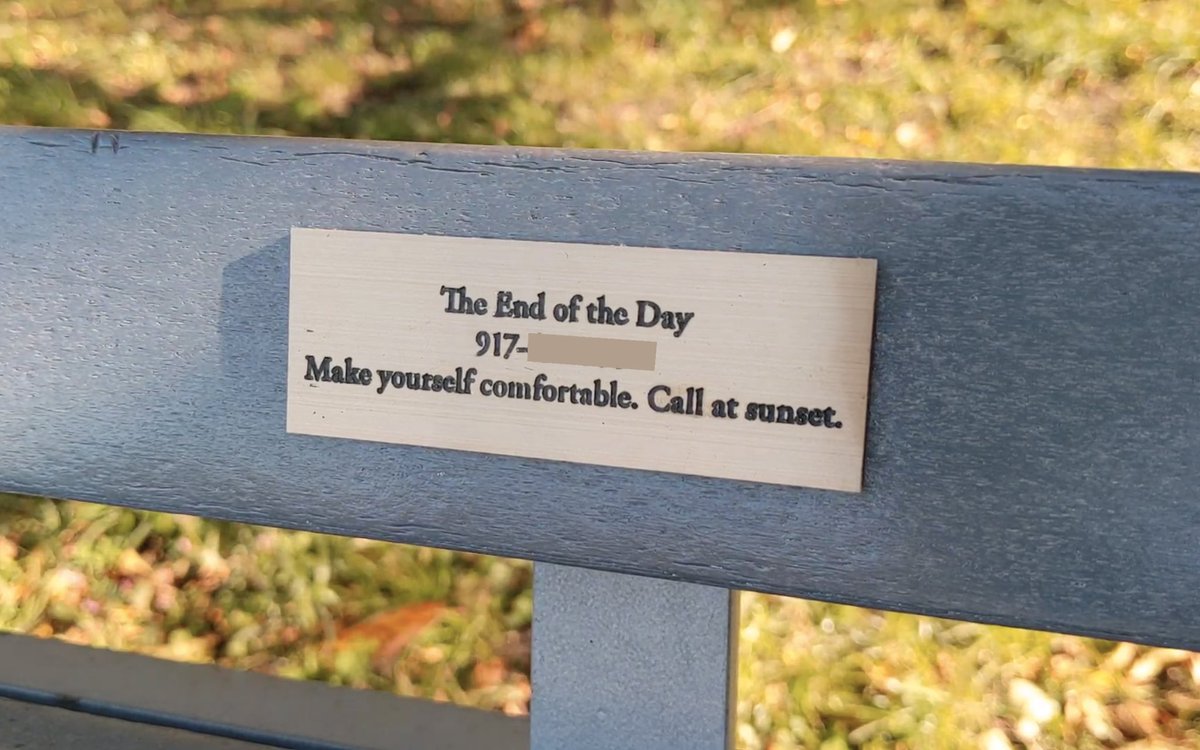 culturehub_org's tweet photo. The End of the Day is a public audio installation by April Soetarman that can only be played at sunset. It is about a moment many years from now, when you are looking back and reflecting on a life well-lived.

Find a bench in NYC and LA at sunset here: https://t.co/y5F9A3k7Dt https://t.co/EjdrsRdGDT