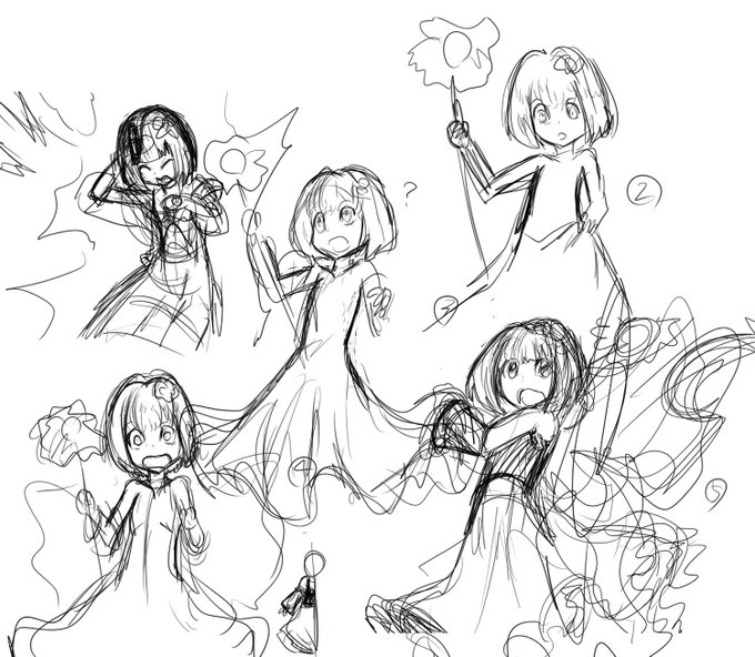 今作ってるgifアニメのラフです! 
どんなアニメーションになるのかな? お楽しみに!(^^)
#skeb 