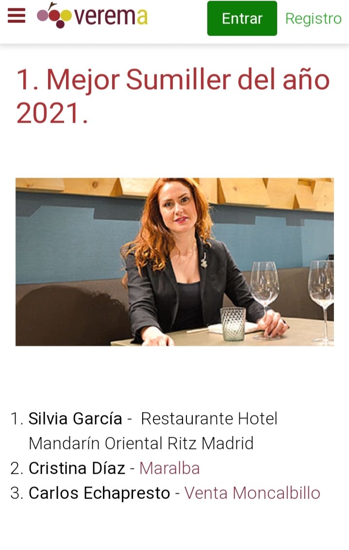 Muchísimas gracias <a href="/Verema/">Verema</a> y a todo los que me habéis votado, a los que me habéis apoyado desde el principio y confiais en mi como profesional, por qué este premio es grande por eso, por qué me lo dais vosotros con vuestra confianza. Millones de gracias 🥂🥂🥂