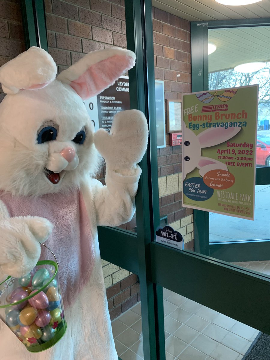 LeydenTwpRec's tweet photo. A friend of ours stopped by today at the Community Center! We hope youโll come to visit him at this yearโs FREE Bunny Brunch #Eggstravaganza!
๐ Sat. 4/9
๐ฐ 11am - 2pm
๐Westdale Park
#hippityhop #easter #bunny #bunnybrunch #egghunt #weareleyden #leydenpride #ilparks https://t.co/VKZ1Adk5sT