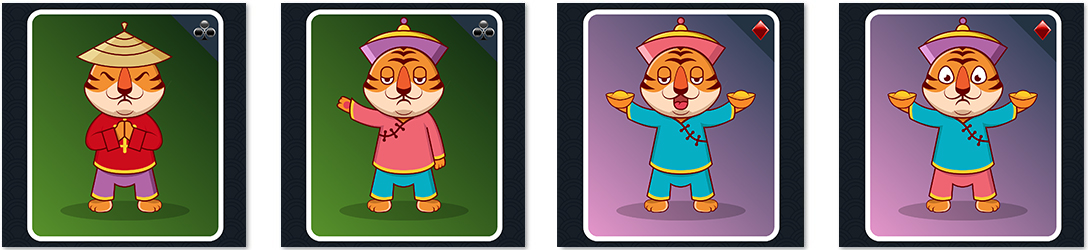 Introducing 3 new sets to trade up for Golden Lucky Tigers!

4 of Kind, Rainbow, and 2 Pair 🐯