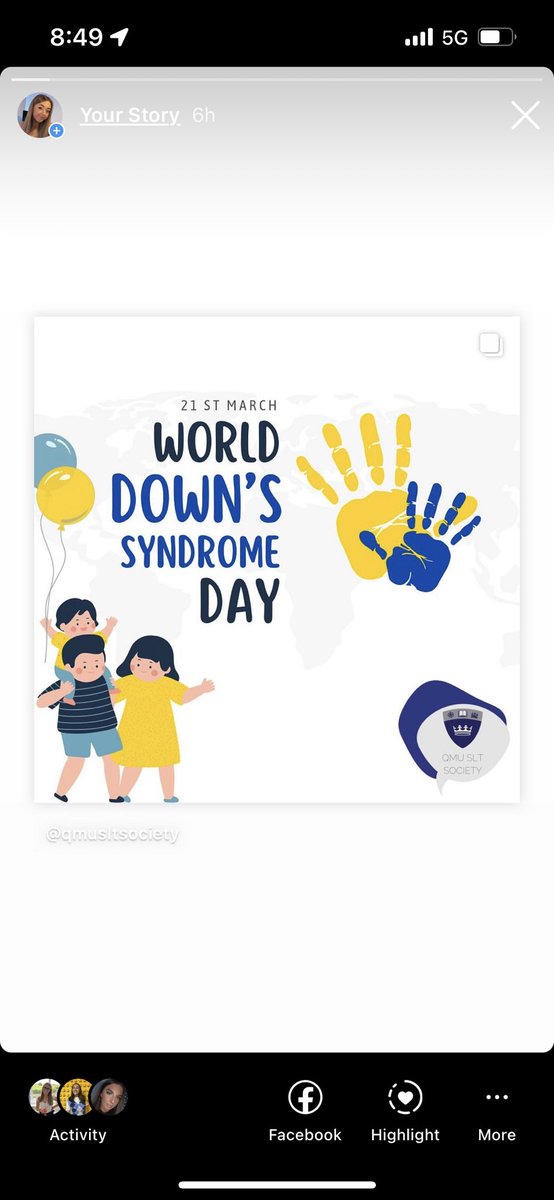 qmusltsociety's tweet photo. Happy World Down’s Syndrome Day! 💙💛 

Swipe along for some facts about Down’s Syndrome.

#WorldDownSyndromeDay #WDSD2022 #qmusltsociety https://t.co/vCAioOCigK