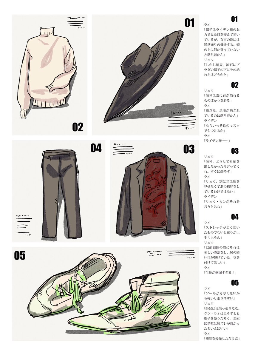 こんなかんじの、着せた服紹介ページなんかがあってもいい。とりあえず私服(?)を着た寺メンバーが見たいっつー話です。 