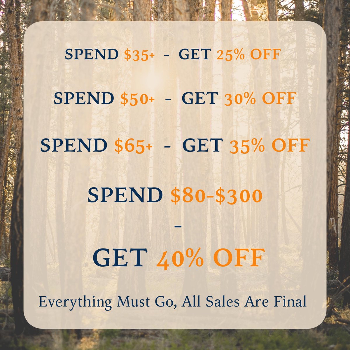 Spring Cleaning Sale! Up to 40% OFF, everything must go! If you’ve been waiting for a chance to get all your favorite Hunt To Eat gear, now is the time, you may never see these styles again. Head to the link below to shop now.

hunttoeat.com/shop/