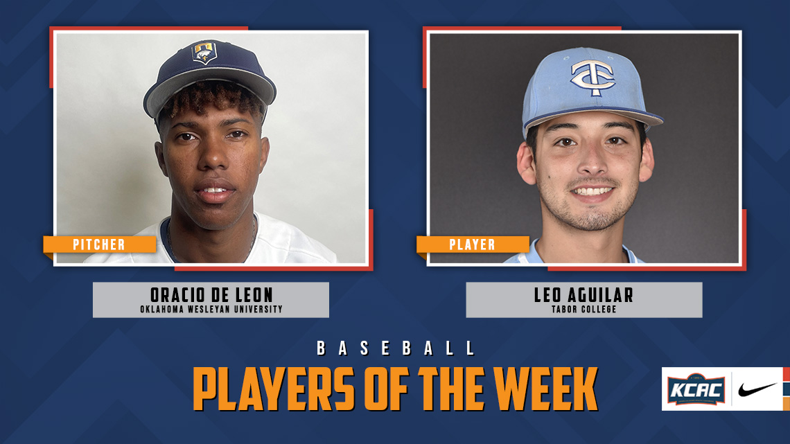 kcacsports's tweet photo. Oracio De Leon of @OKWUeagles and Leo Aguilar of @GoTaborBluejays Earn KCAC Baseball Weekly Honors! https://t.co/xDWG3TccRI #KCACbsb

@NAIA @NAIABall https://t.co/NzRwu3WOwq