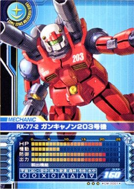 そうそう、ガンダムのあまたある謎の一つ「謎の203ガンキャノン