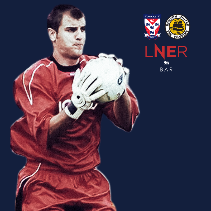 YorkCityFC's tweet photo. Former City goalkeeper Russ Howarth is joining us for a Q&amp;A in hospitality tonight! 🎤

🍻 Upgrade to the LNER Bar for just £5!

#YCFC 🔴🔵