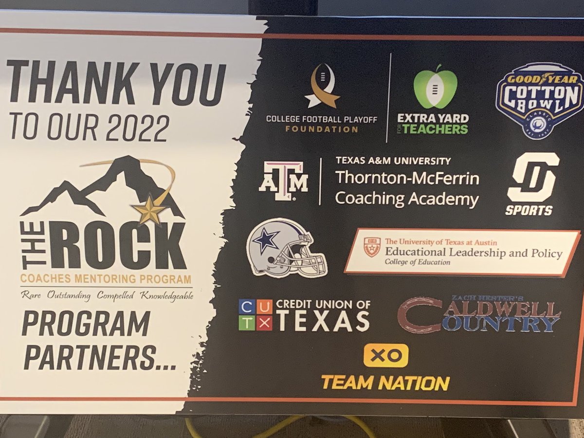 <a href="/THSCAcoaches/">THSCA</a> R.O.C.K. Symposium. Looking forward to mentoring <a href="/Coach_Burchard/">Jared Burchard</a> from <a href="/AlvaradoISD/">Alvarado ISD</a>. Pleasure to work with <a href="/ShelbyHughston/">Shelby Hughston</a> from <a href="/LockhartISD/">Lockhart ISD</a>  daily. Two shining lights in our profession #STUDS #THEFUTURE #GREATHANDS 

<a href="/uiltexas/">Texas UIL</a>