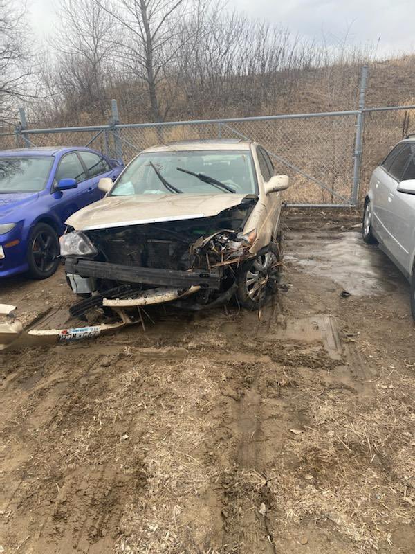 Jonio21's tweet photo. @SEMFireNews The car was stolen…I know because it was mine!  Probably teens joyriding and losing control. Completely totaled! https://t.co/e6Rhnc79Wd